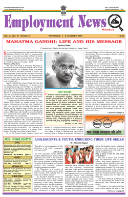 mahatma gandhi: life and his message