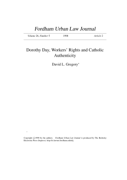 Fordham Urban Law Journal - FLASH: The Fordham Law Archive of