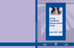 Living Standards Measurements Study - Serbia 2002 - 2007