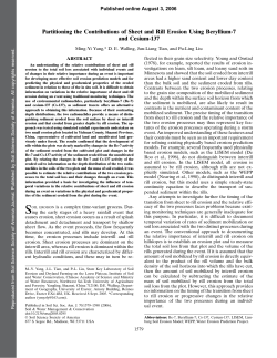Partitioning the Contributions of Sheet and Rill Erosion Using