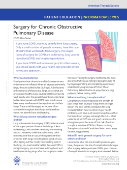 Surgery for COPD - Samer Kanaan MD