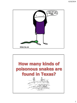 How many kinds of poisonous snakes are found in Texas?