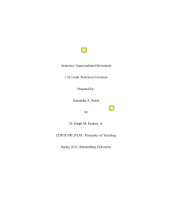 American Transcendental Movement 11th Grade American