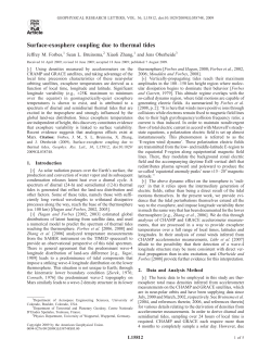 Surface-exosphere coupling due to thermal tides
