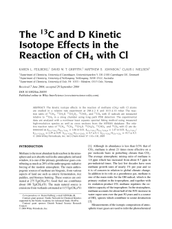 The 13C and D kinetic isotope effects in the reaction of CH4 with Cl