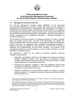 Acid Deposition Management Framework