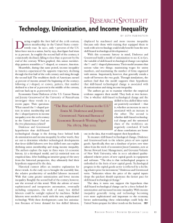 Technology, Unionization, and Income Inequality