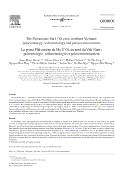 The Pleistocene Ma U`Oi cave, northern Vietnam