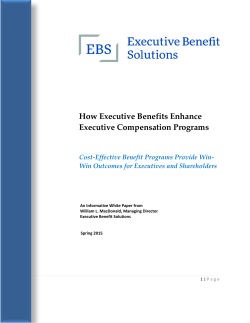 How Executive Benefits Enhance Executive Compensation Programs