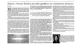 Deleon v. Verizon Wireless provides guidance on commission