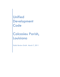 Unified Development Code Calcasieu Parish, Louisiana