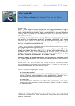 Marco Adda C.V. Training x SALTO