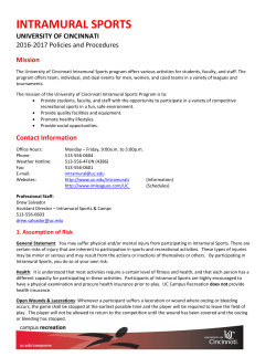 intramural sports - University of Cincinnati