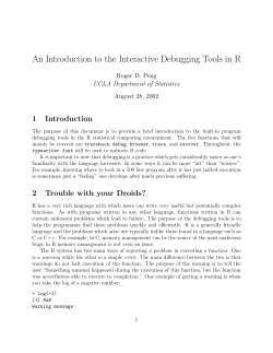 An Introduction to the Interactive Debugging Tools in R