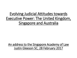 Evolving Judicial Attitudes towards Executive Power: The United
