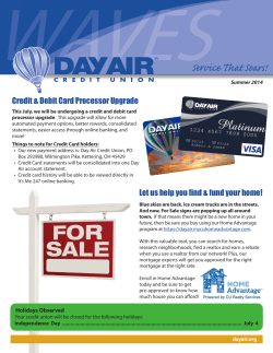 Q3 Newsletter - Day Air Credit Union