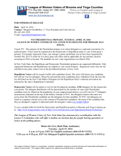 Presidential Primary Information