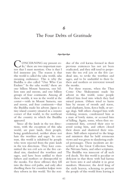 The Four Debts of Gratitude