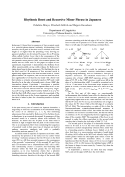 Rhythmic Boost and recursive minor phrase in, Japanese