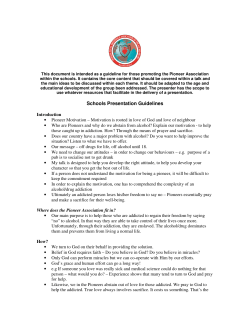 Schools Presentation Guidelines