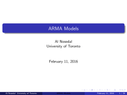 ARMA Models - University of Toronto