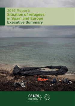 2016 Report: Situation of refugees in Spain and Europe