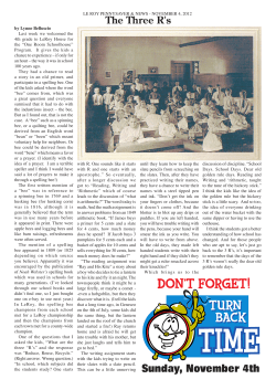 The Three R`s - LeRoy Historical Society