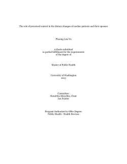 The role of perceived control in the dietary changes of cardiac