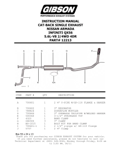 instruction manual cat-back single exhaust nissan armada infiniti