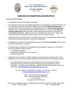 application for parade/public assembly permit