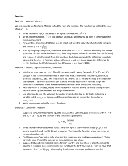 Exercise: Exercise 1: Newton`s Method We are going to use