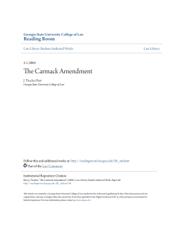 The Carmack Amendment - The Reading Room