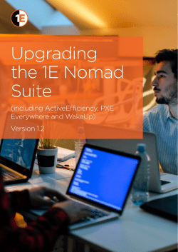 Upgrading the 1E Nomad Suite