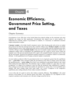 Economic Efficiency, Government Price Setting, and Taxes