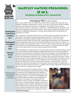 February 2017 OWL - Hartley Nature Center