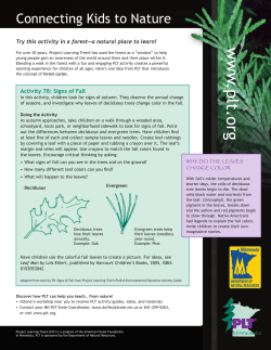 PLT- Connecting Kids to Nature Activity 78: Signs of Fall