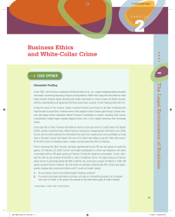 Business Ethics and White-Collar Crime