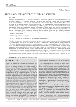 TESTING OF A SPRING WITH CONTROLLABLE STIFFNESS