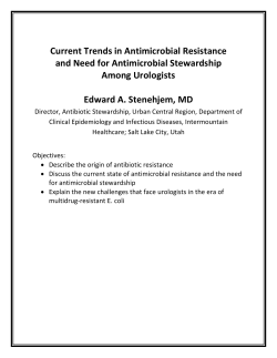 Current Trends in Antimicrobial Resistance and Need for