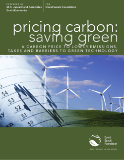 a carbon price to lower emissions, taxes and barriers to green