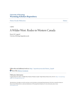 A Wilder West: Rodeo in Western Canada