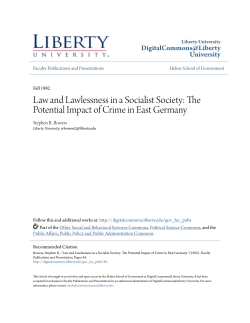 Law and Lawlessness in a Socialist Society: The Potential Impact of