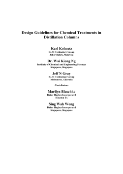 G-09 Design Guidelines for Chemical Treatments in Distillation