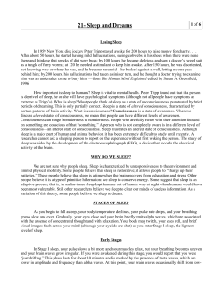 21- Sleep and Dreams