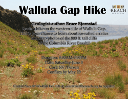 Leads a hike on the western side of Wallula Gap. This is your