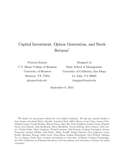 Capital Investment, Option Generation, and Stock Returns