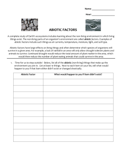 abiotic factors - Okemos Public Schools