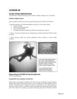 Scuba Emergencies PER Lesson 40