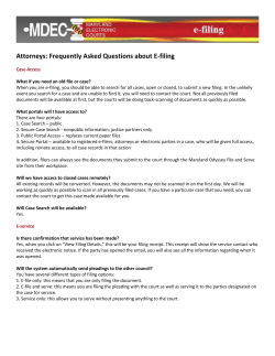 Attorneys: Frequently Asked Questions about E