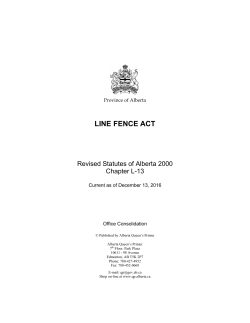 line fence act - Alberta Queen`s Printer